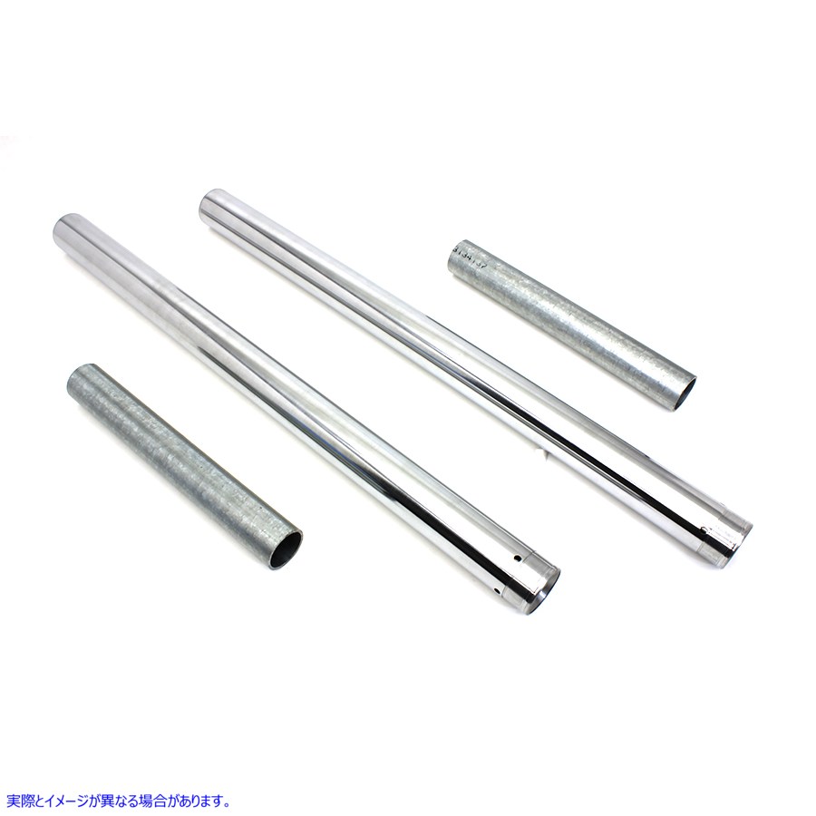 24-1186 ハードクローム 49mm フォークチューブセット Hard Chrome 49mm Fork Tube Set 取寄せ Vツイン (検索用／46617-06