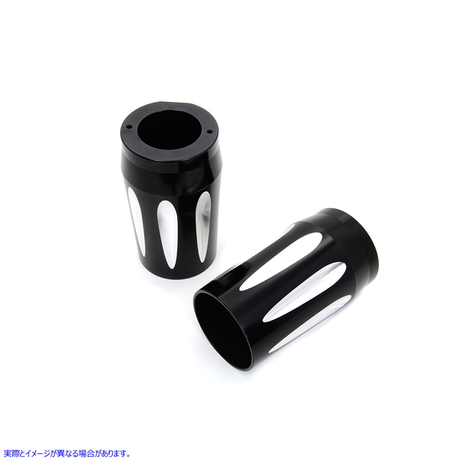 24-1193 ブラックフォークスライダーカバーセット Black Fork Slider Cover Set 取寄せ Vツイン (検索用／45600032