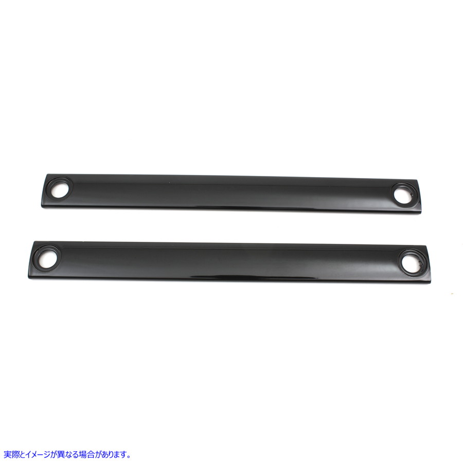 24-1362 ブラック トリプル ツリー カバー トリム ストリップ セット Black Triple Tree Cover Trim Strip Set 取寄せ Vツイン (