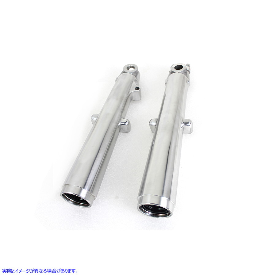 24-1389 41mm グライド フォーク スライダー セット ポリッシュ 取寄せ Vツイン 41mm Glide Fork Slider Set Polished (検索用／