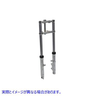 24-1541 クロームスライダー付きフォークアセンブリ 4 インチオーバーストック 取寄せ Vツイン Fork Assembly with Chrome Slide