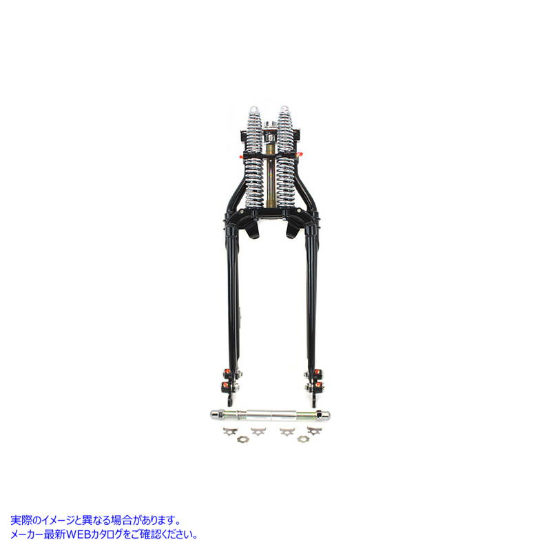 24-1571 20インチ インライン スプリング フォーク キット ブラック 取寄せ Vツイン 20 inch Inline Spring Fork Kit Black (検