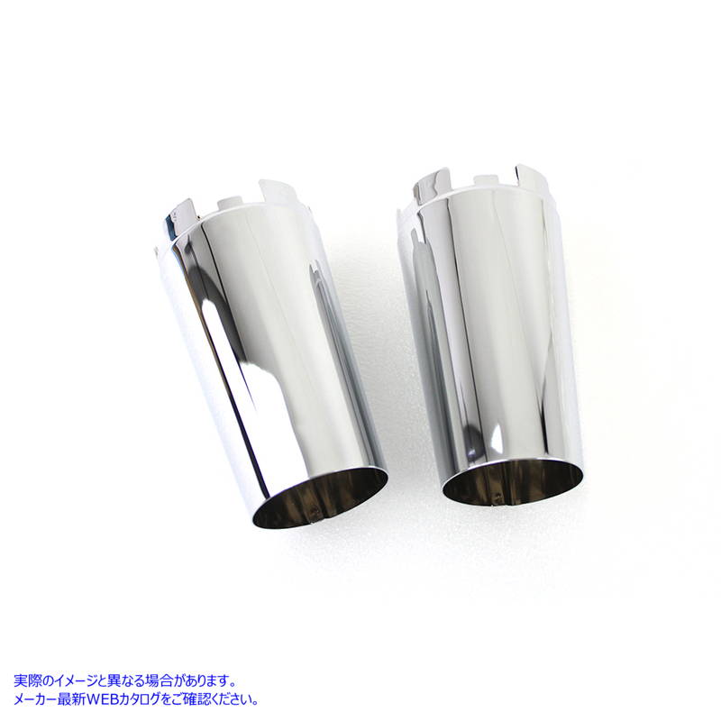 24-1672 アッパーフォークスライダーカバーセット クローム Upper Fork Slider Cover Set Chrome 取寄せ Vツイン (検索用／45800