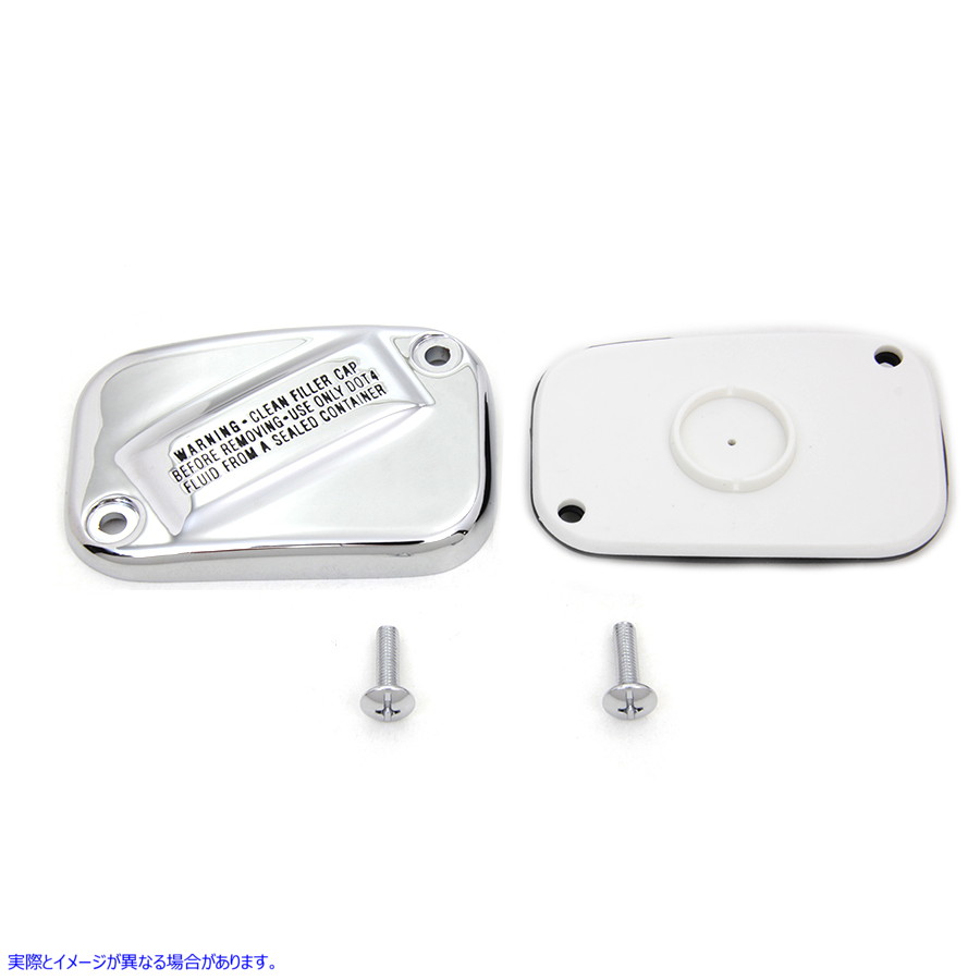 24-1764 ハンドルバーマスターシリンダーカバー クローム Handlebar Master Cylinder Cover Chrome 取寄せ Vツイン (検索用／417