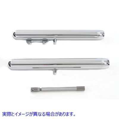 24-6004 41mmフォークスライダーは、クロムを4インチ上にセットします 41mm Fork Slider Set Chrome 4 inch Over Stock 取寄せ Vツイン (検索用／ V-Twin