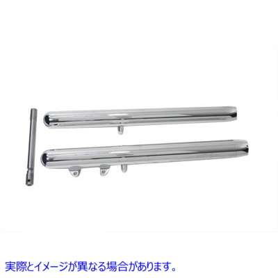 24-6008 41mm フォーク スライダー セット クローム 8 インチ オーバーストック 41mm Fork Slider Set Chrome 8 inch Over Stock