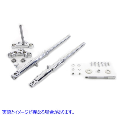 24-8566 39mm フォークアセンブリ (クロームスライダー付き) シングルディスク 39mm Fork Assembly with Chrome Sliders Single