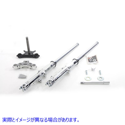 24-8569 35mm Fork Assembly with Chrome Sliders Dual Disc 取寄せ Vツイン (検索用／