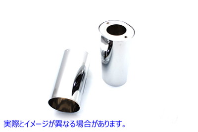 24-9048 フォークスライダーカバー クローム Fork Slider Cover Chrome 取寄せ Vツイン (検索用／