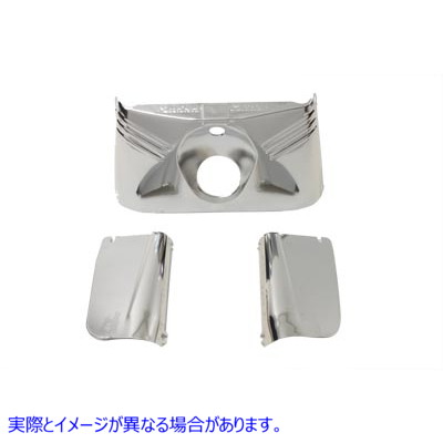 24-9909 トリプルツリーカバーキット ステンレススチール 取寄せ Vツイン Triple Tree Cover Kit Stainless Steel (検索用／