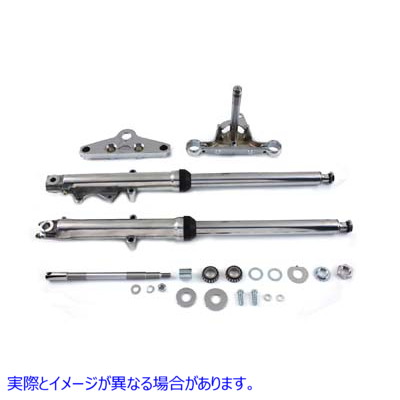 24-9949 ポリッシュスライダー付きフォークアセンブリ 取寄せ Vツイン Fork Assembly with Polished Sliders (検索用／