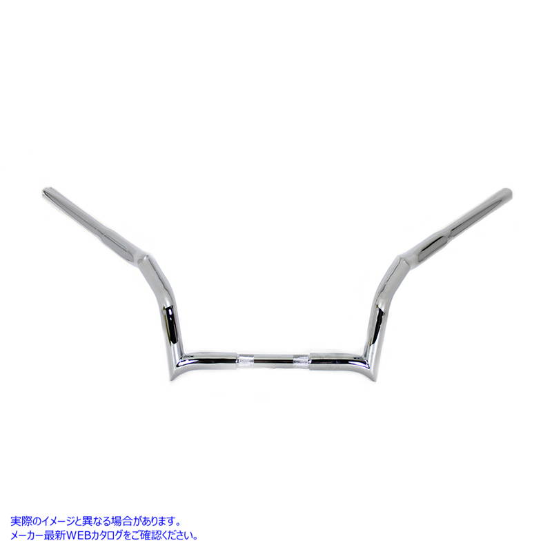 25-0143 10 インチ Z-Bar ハンドルバー インデントなし クローム 10 inch Z-Bar Handlebar without Indents Chrome 取寄せ Vツイ