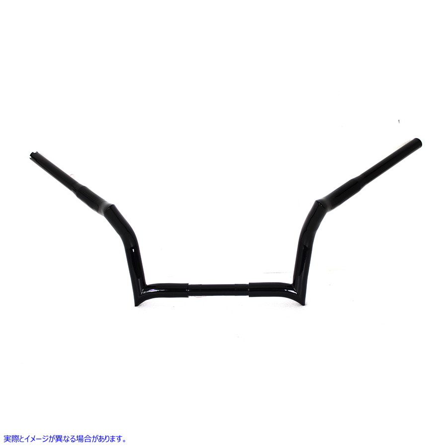 25-0150 10 インチ Z-Bar ハンドルバー インデントなし ブラック 10 inch Z-Bar Handlebar without Indents Black 取寄せ Vツイ