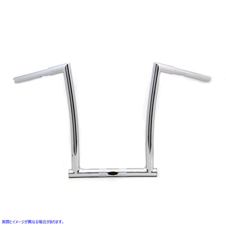 25-0180 インデント付き 14 インチ クロムチゼル Z バー ハンドルバー 14 inch Chrome ChiZeled Z-Bar Handlebar with Indents