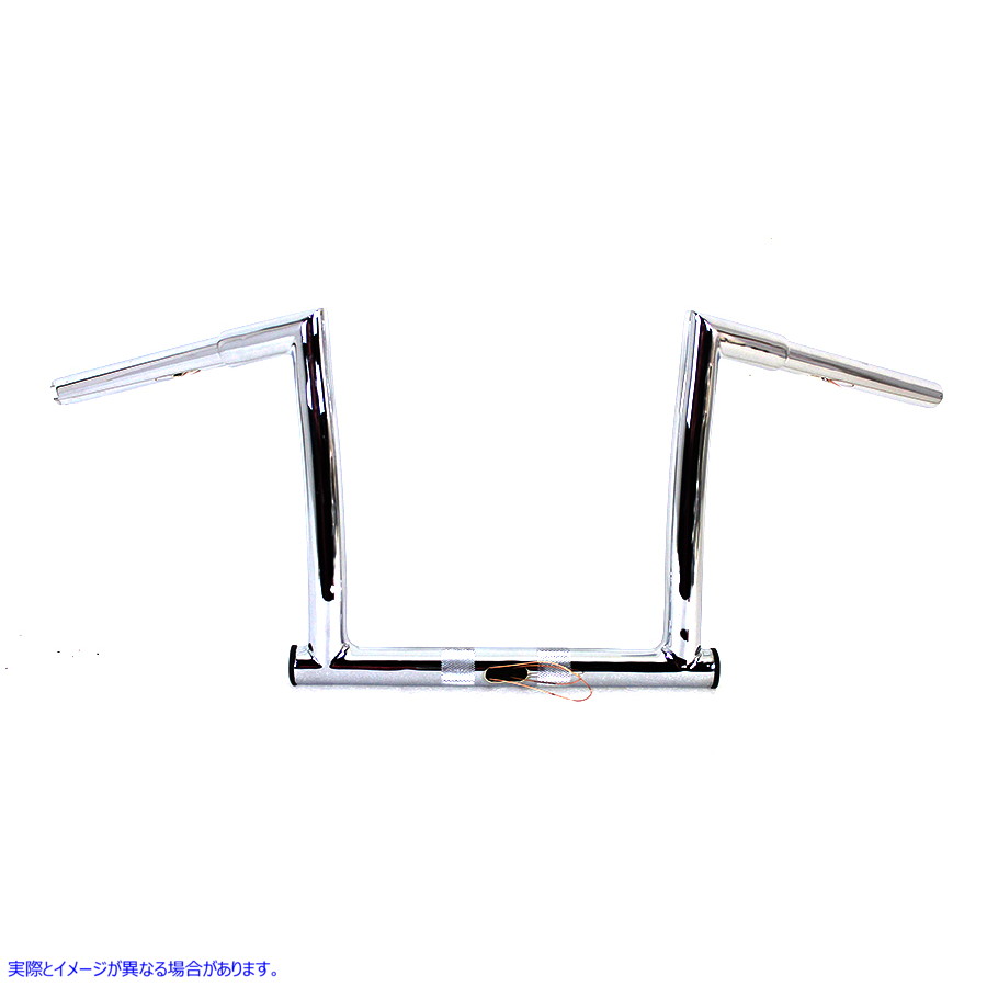 25-0181 インデント付き 12 インチ クロムチゼル Z バー ハンドルバー 12 inch Chrome ChiZeled Z-Bar Handlebar with Indents