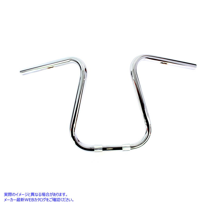 25-0488 インデント付きクローム 1 インチ ルーピー ハンドルバー Chrome 1 inch Loopy Handlebar with Indents 取寄せ Vツイン