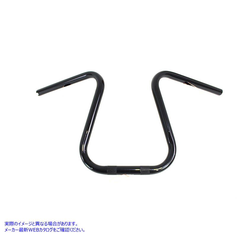 25-0492 インデント付きブラック 1 インチルーピーハンドルバー Black 1 inch Loopy Handlebar with Indents 取寄せ Vツイン (検