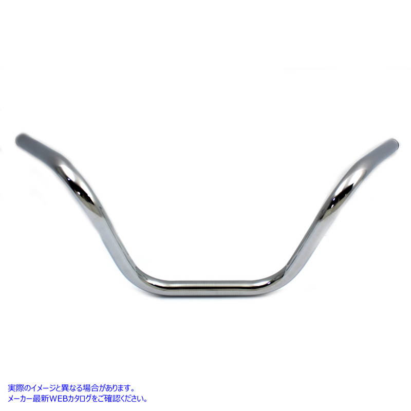 25-0542 インデントなしの 8 インチ バックホーン ハンドルバー 取寄せ Vツイン 8 inch Buckhorn Handlebar without Indents (検