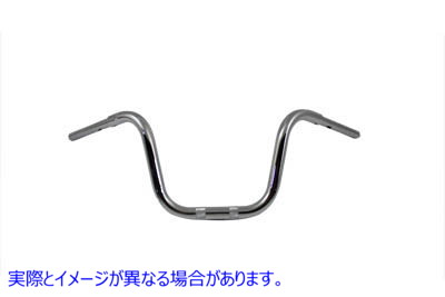 25-0554 10 インチ ミニ エイプ ハンガー ハンドルバー インデント クローム 10 inch Mini Ape Hanger Handlebar with Indents C