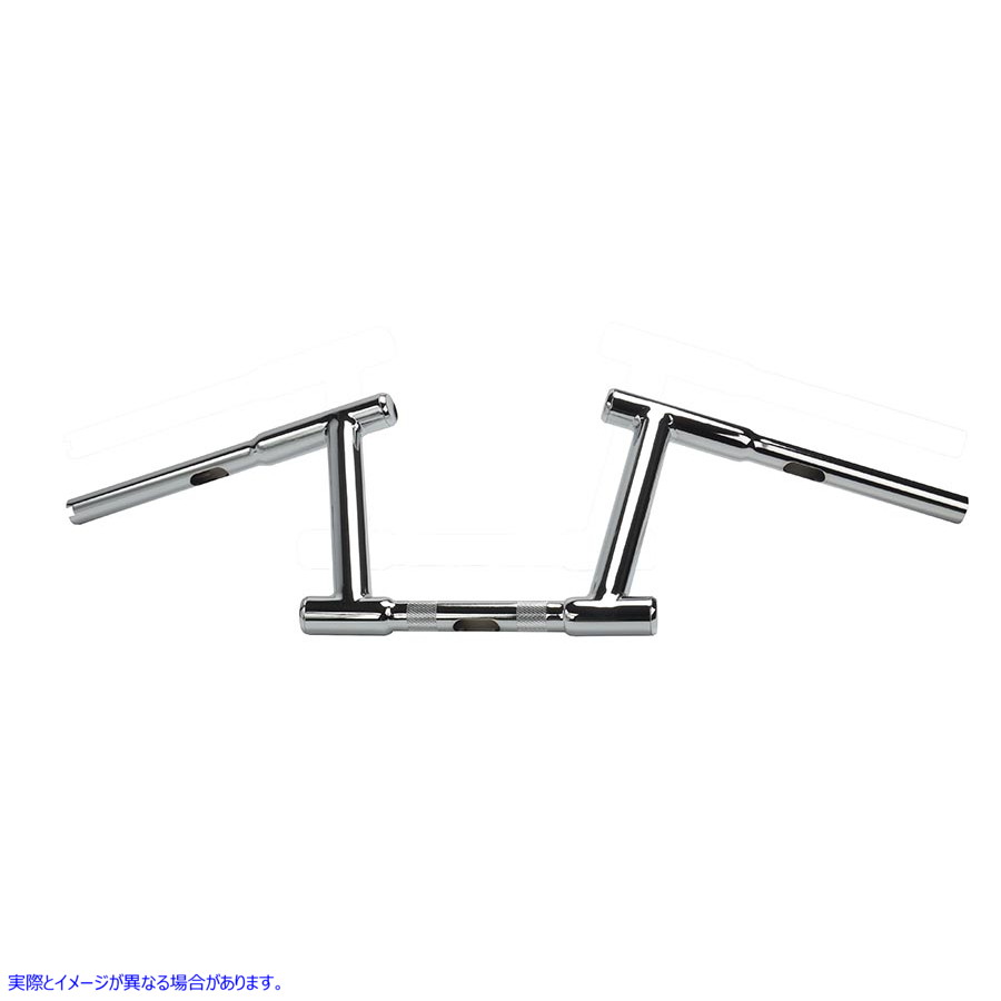 25-0567 インデント付き 8 インチ Z-Bar レーシング ハンドルバー クローム 8 inch Z-Bar Racing Handlebar with Indents Chrome