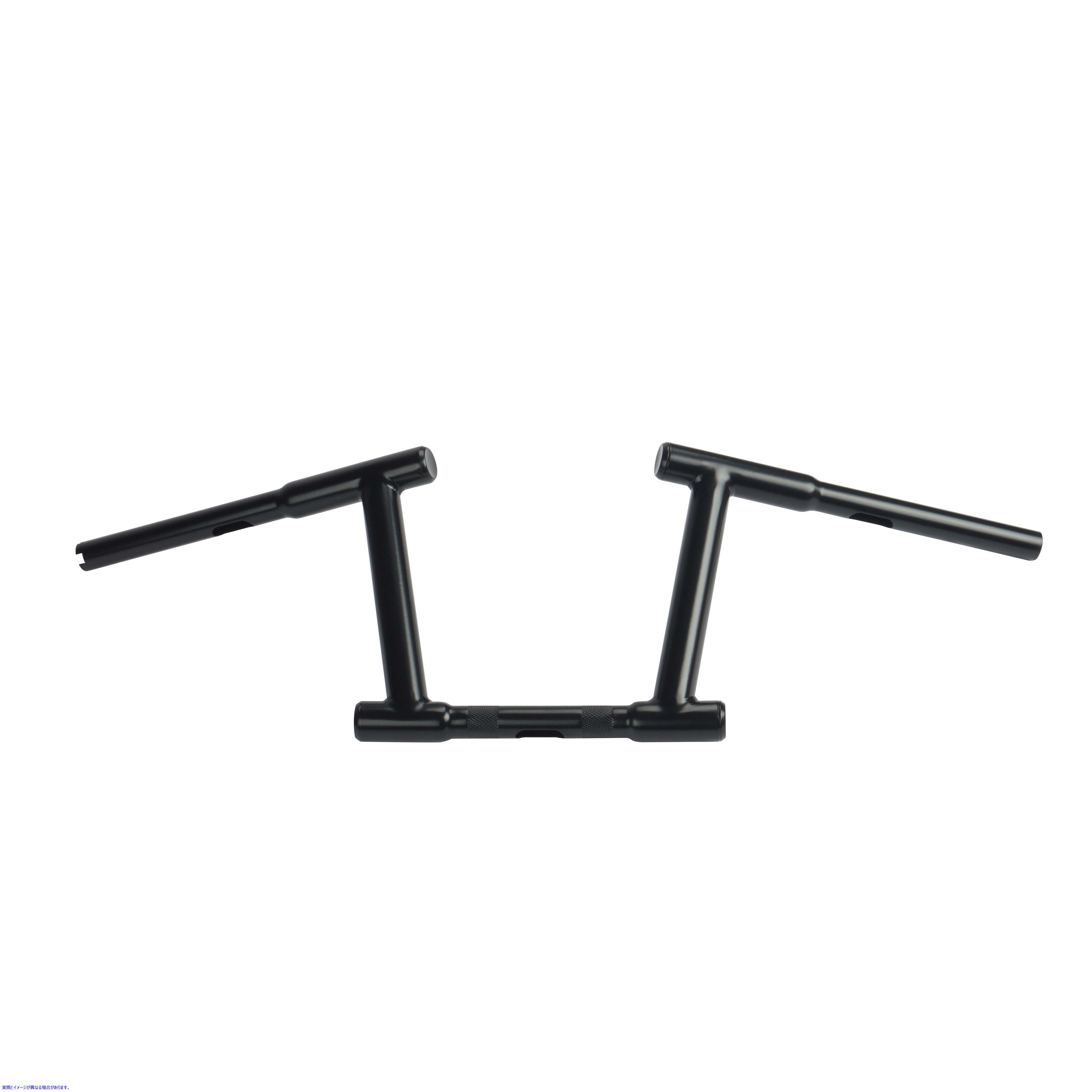 25-0568 インデント付き 8 インチ Z-Bar レーシング ハンドルバー ブラック 8 inch Z-Bar Racing Handlebar with Indents Black