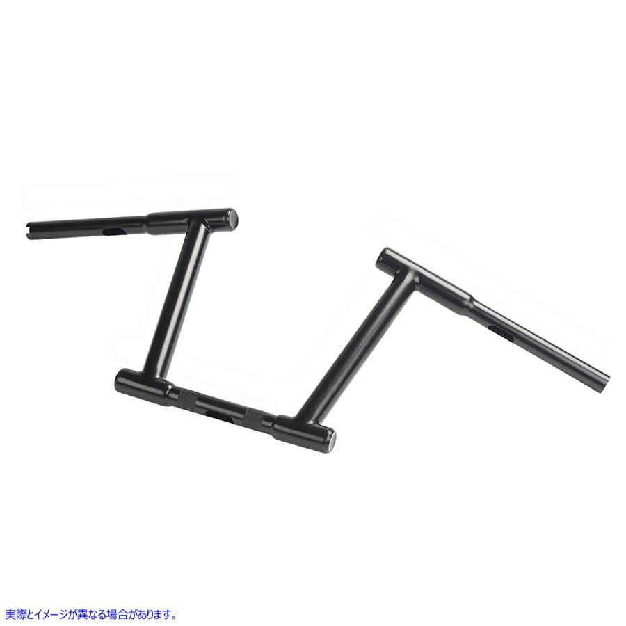 25-0570 10 インチ Z-Bar レーシング ハンドルバー インデント ブラック 10 inch Z-Bar Racing Handlebar with Indents Black 取