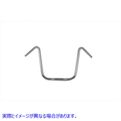 25-0580 インデント付き 12 インチ エイプ ハンガー ハンドルバー 12 inch Ape Hanger Handlebar with Indents 取寄せ Vツイン (