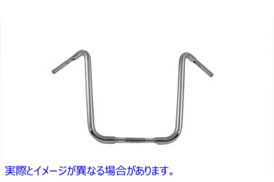 25-0585 17 インチ エイプ ハンガー ハンドルバー (インデント付き) 17 inch Ape Hanger Handlebar with Indents 取寄せ Vツイン