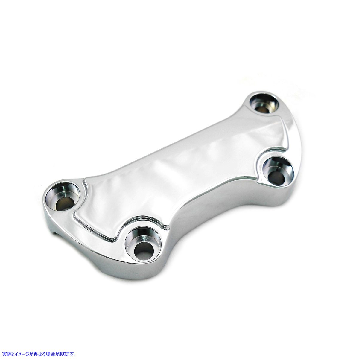 25-0590 クロームスムースハンドルバークランプカバー Chrome Smooth Handlebar Clamp Cover 取寄せ Vツイン (検索用／