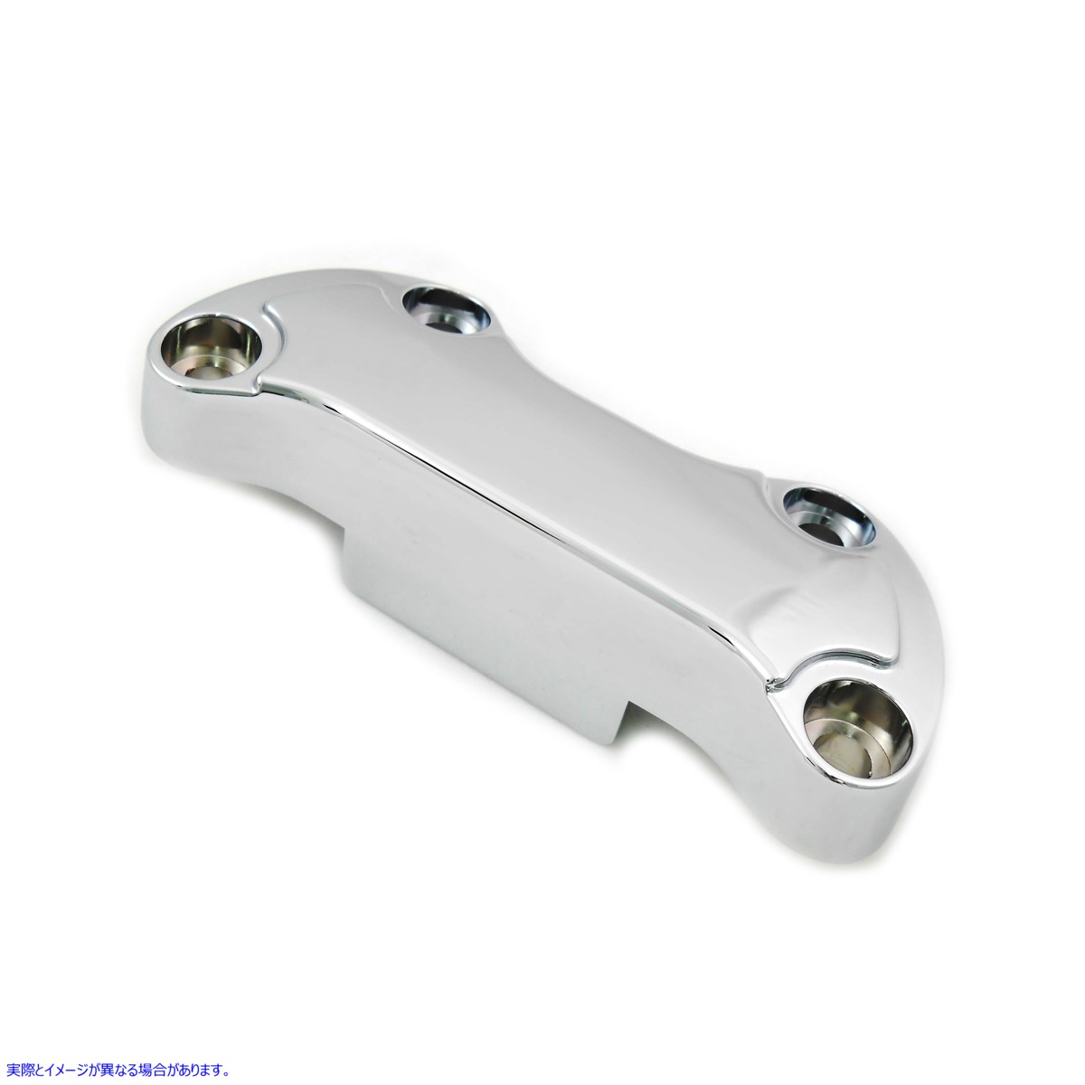 25-0592 スカート付きクロームスムースハンドルバークランプカバー Chrome Smooth Handlebar Clamp Cover with Skirt 取寄せ Vツ