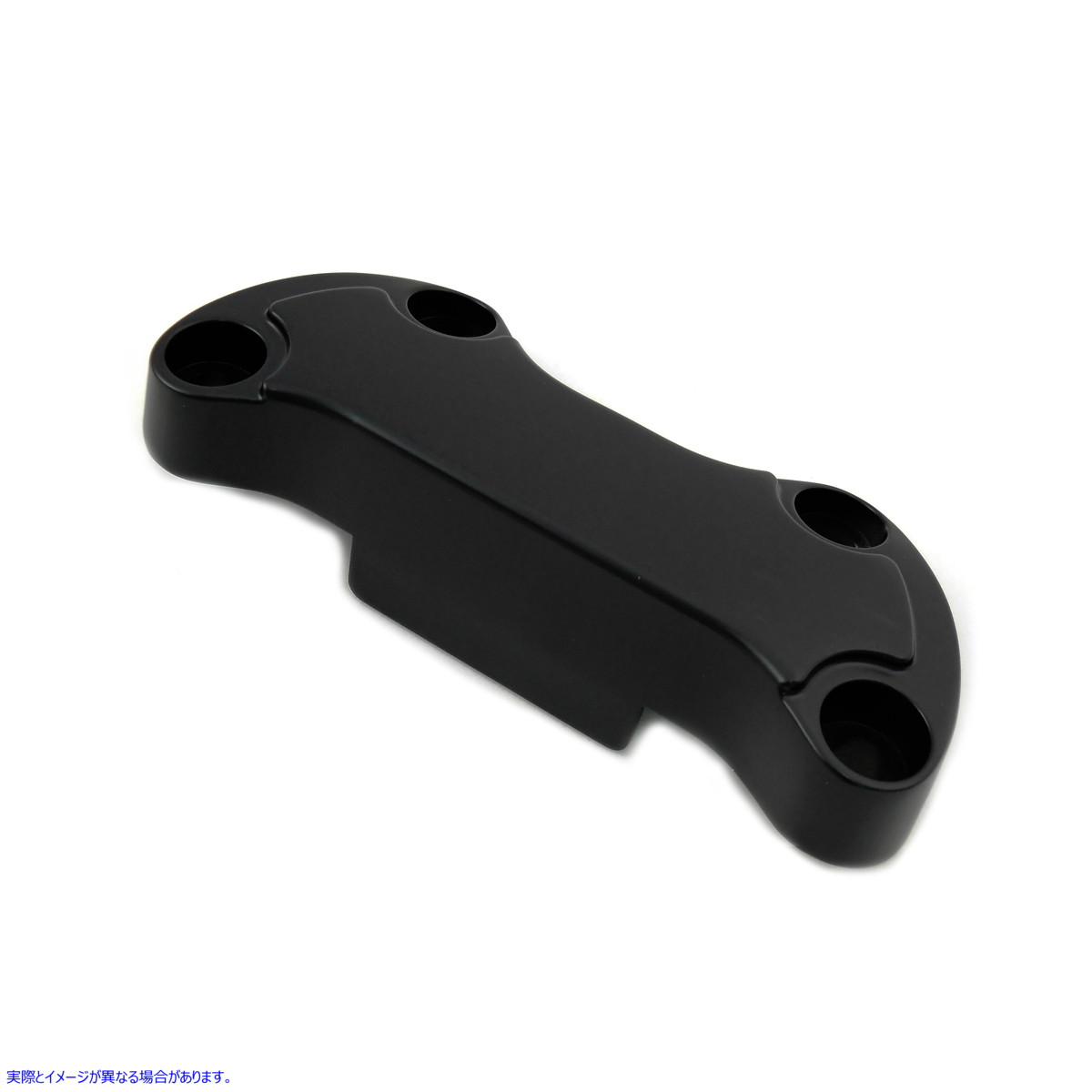 25-0593 ブラック スムース ハンドルバー クランプ カバー (スカート付き) Black Smooth Handlebar Clamp Cover with Skirt 取寄