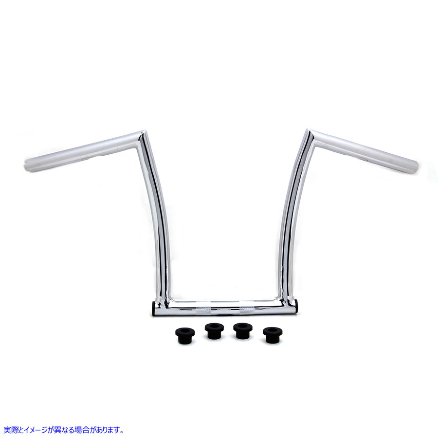 25-0633 インデント付き 13 インチ クロムチゼル Z バー ハンドルバー 13 inch Chrome ChiZeled Z-Bar Handlebar with Indents