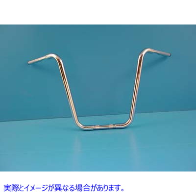 25-0656 18 インチ バッファロー エイプ ハンガー ハンドルバー インデント クローム 18 inch Buffalo Ape Hanger Handlebar wit