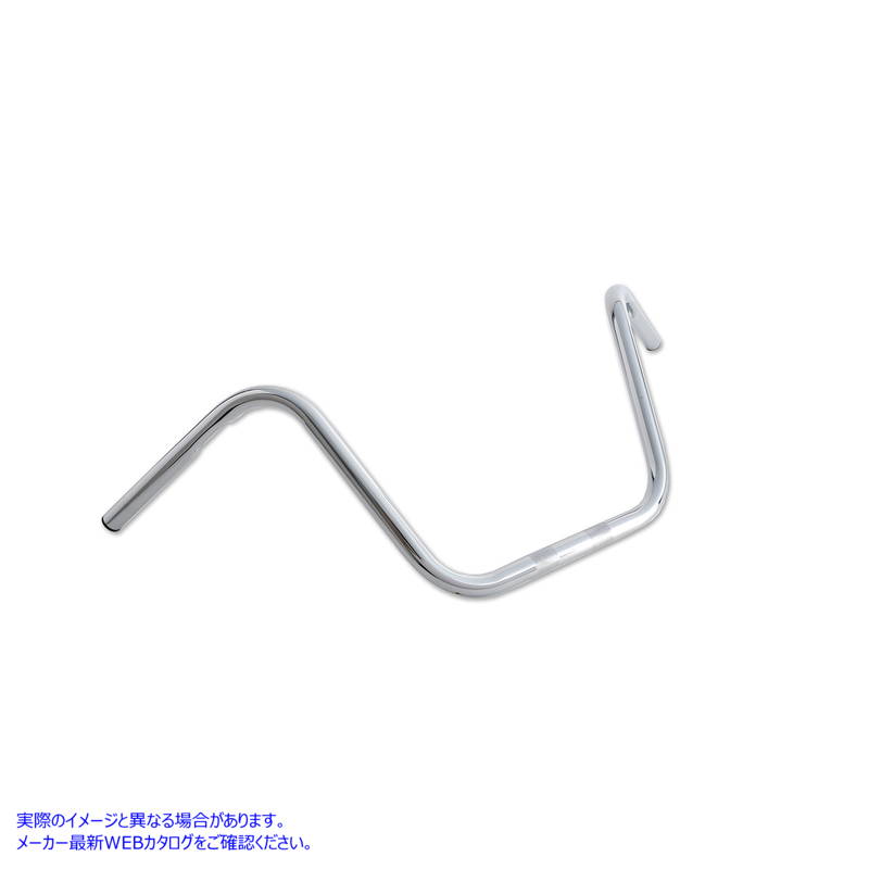 25-0671 12 インチ エイプ ハンガー ハンドルバー (インデント付き) クローム 12 inch Ape Hanger Handlebars with Indents Chro