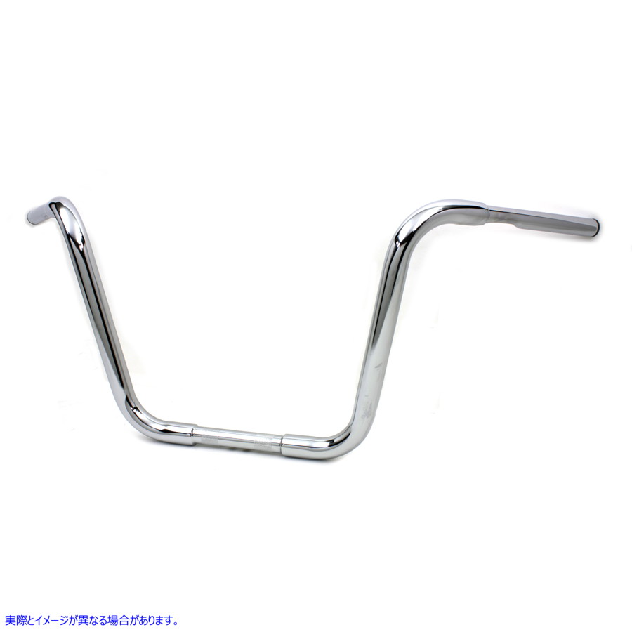 25-0715 14 インチ バッファロー エイプ ハンガー ハンドルバー インデント クローム 14 inch Buffalo Ape Hanger Handlebar wit