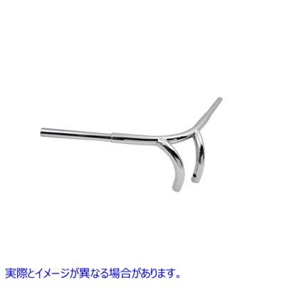 25-0718 インデント付き 7 インチ カーブ ライザーバー ハンドルバー 7 inch Curve Riser Bar Handlebar with Indents 取寄せ V