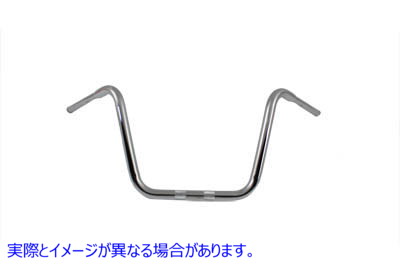 25-0731 14-1/2 インチ Rhino Ape ハンガー ハンドルバー (インデント付き) クローム 14-1/2 inch Rhino Ape Hanger Handlebar w