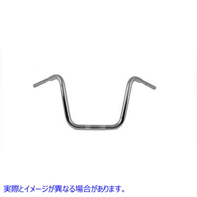 25-0732 15-1/2 インチ Rhino Ape ハンガー ハンドルバー (インデント付き) クローム 15-1/2 inch Rhino Ape Hanger Handlebar w