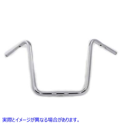 25-0734 18 インチ Rhino Ape ハンガー ハンドルバー インデント クローム 18 inch Rhino Ape Hanger Handlebar with Indents Ch