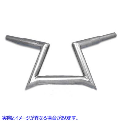 25-0748 6-1/2 インチ Incysa 'Z' バーハンドルバー (インデントなし) 取寄せ Vツイン 6-1/2 inch Incysa 'Z' Bar Handlebar wit