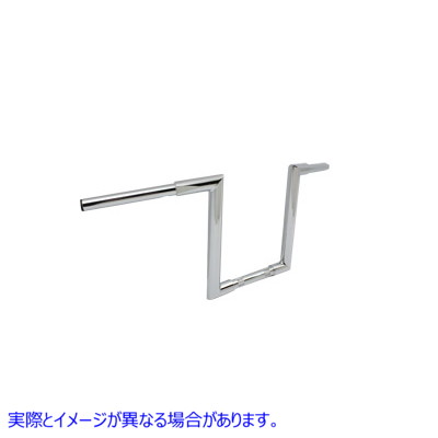 25-0753 11 インチ ファッティ 'Z' バー ハンドルバー インデントなし クローム 取寄せ Vツイン 11 inch Fatty 'Z' Bar Handleba