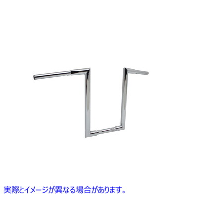 25-0754 14 インチ ファッティ 'Z' バー ハンドルバー インデントなし クローム 取寄せ Vツイン 14 inch Fatty 'Z' Bar Handleba