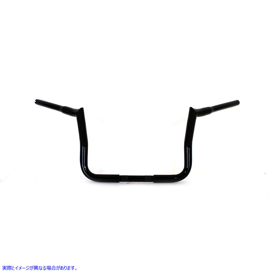 25-0764 インデントなしのブラック 12 インチ ハンドルバー Black 12 inch Handlebar without Indents 取寄せ Vツイン (検索用／