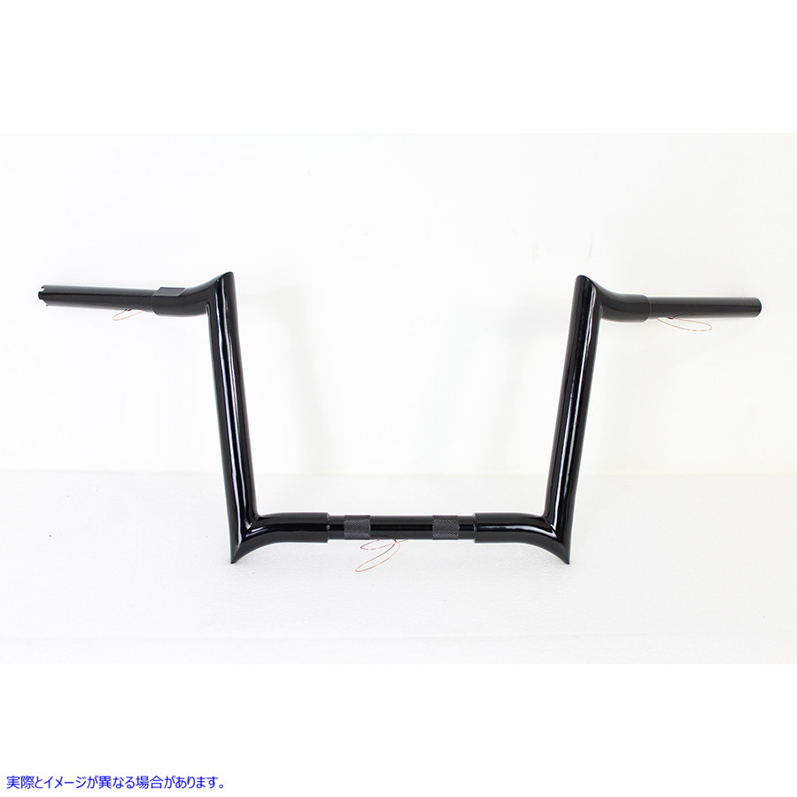 25-1205 インデント付き 12 インチ ブラック Z バー ハンドルバー 12 inch Black Z-Bar Handlebar with Indents 取寄せ Vツイン