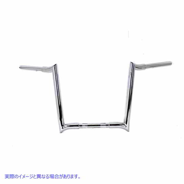 25-1206 インデント付き 14 インチ クローム Z バー ハンドルバー 14 inch Chrome Z-Bar Handlebar with Indents 取寄せ Vツイン