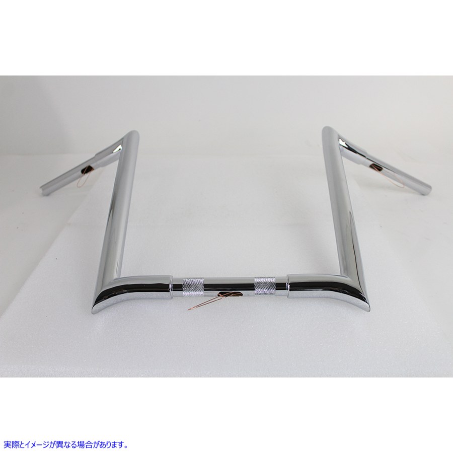 25-1208 インデント付き 16 インチ クローム Z バー ハンドルバー 16 inch Chrome Z-Bar Handlebar with Indents 取寄せ Vツイン