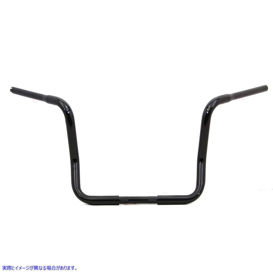 25-1276 14 インチ ドレッサー エイプ ハンガー ハンドルバー インデント付き ブラック 14 inch Dresser Ape Hanger Handlebar w