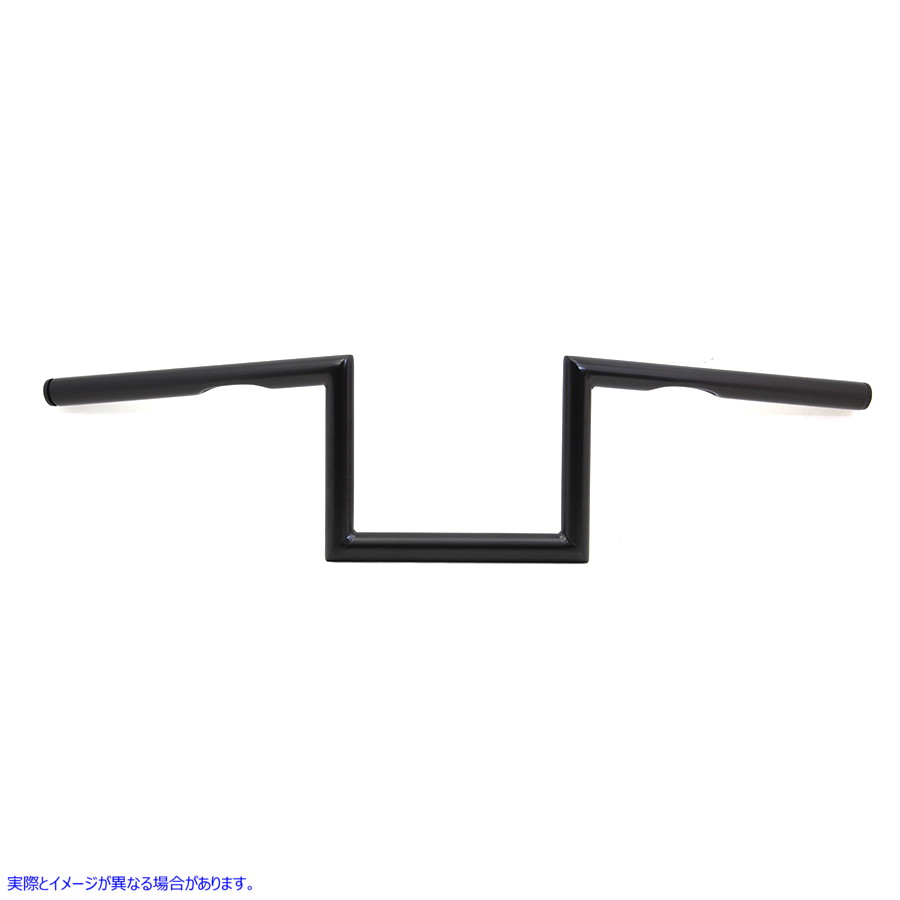 25-1283 7 インチ Z ハンドルバー インデント ブラック 7 inch Z Handlebar with Indents Black 取寄せ Vツイン (検索用／