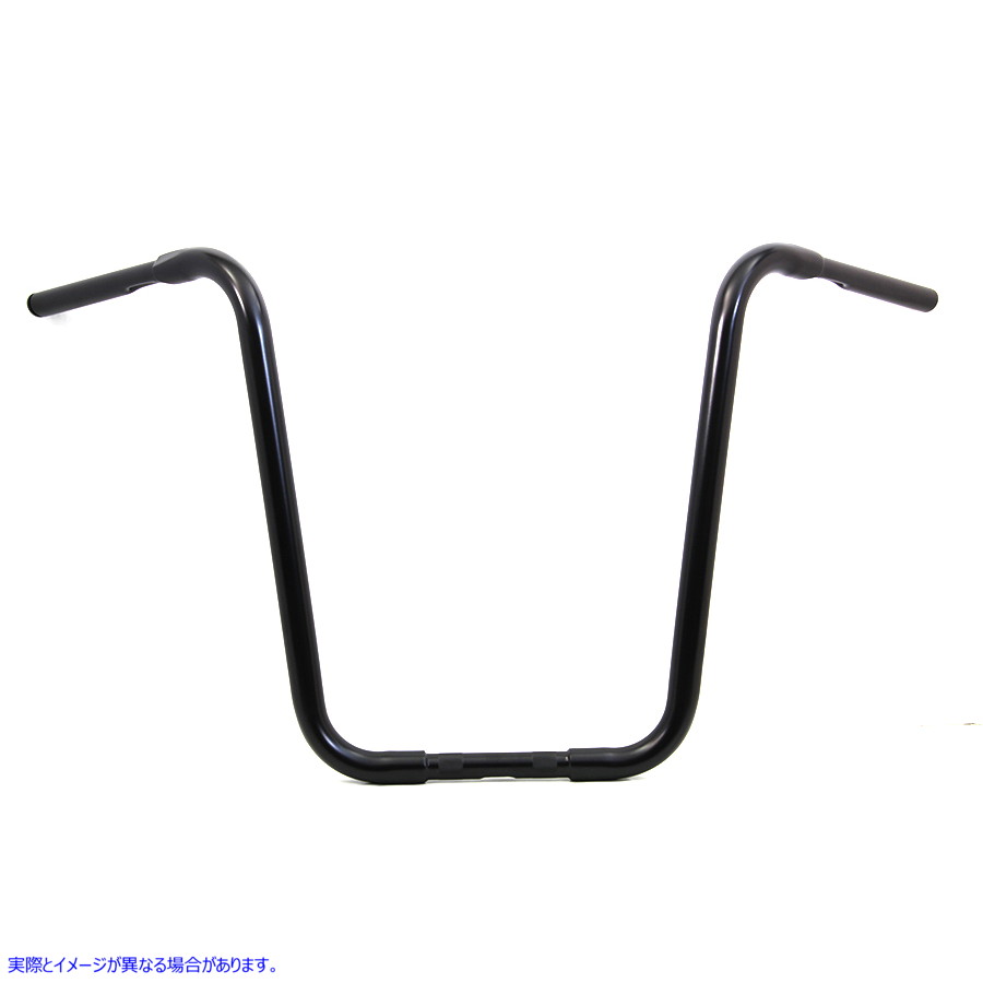 25-1298 20 インチ バッファロー エイプ ハンガー ハンドルバー インデント付き ブラック 20 inch Buffalo Ape Hanger Handlebar