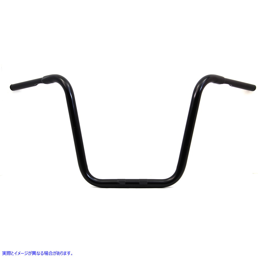 25-1301 15-1/2 インチ Rhino Ape ハンガー ハンドルバー インデント付き ブラック 15-1/2 inch Rhino Ape Hanger Handlebar wit